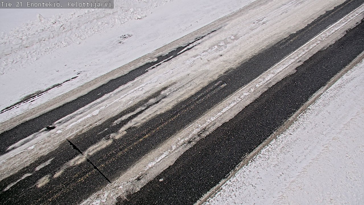Weather Camera Image Road 21 Enontekiö, Kelottijärvi, Enontekiö, Lappi
