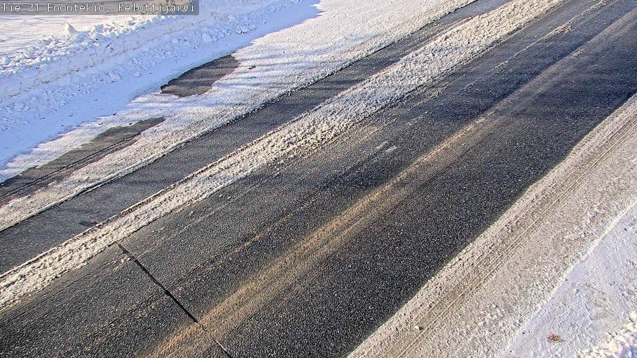 Weather Camera Image Road 21 Enontekiö, Kelottijärvi, Enontekiö, Lappi