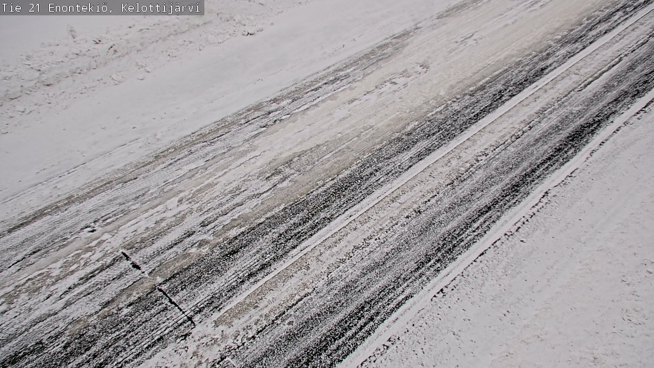 Weather Camera Image Road 21 Enontekiö, Kelottijärvi, Enontekiö, Lappi