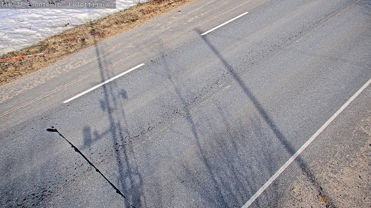 Weather Camera Image Väg 21 Enontekiö, Kelottijärvi, Enontekiö, Lappi