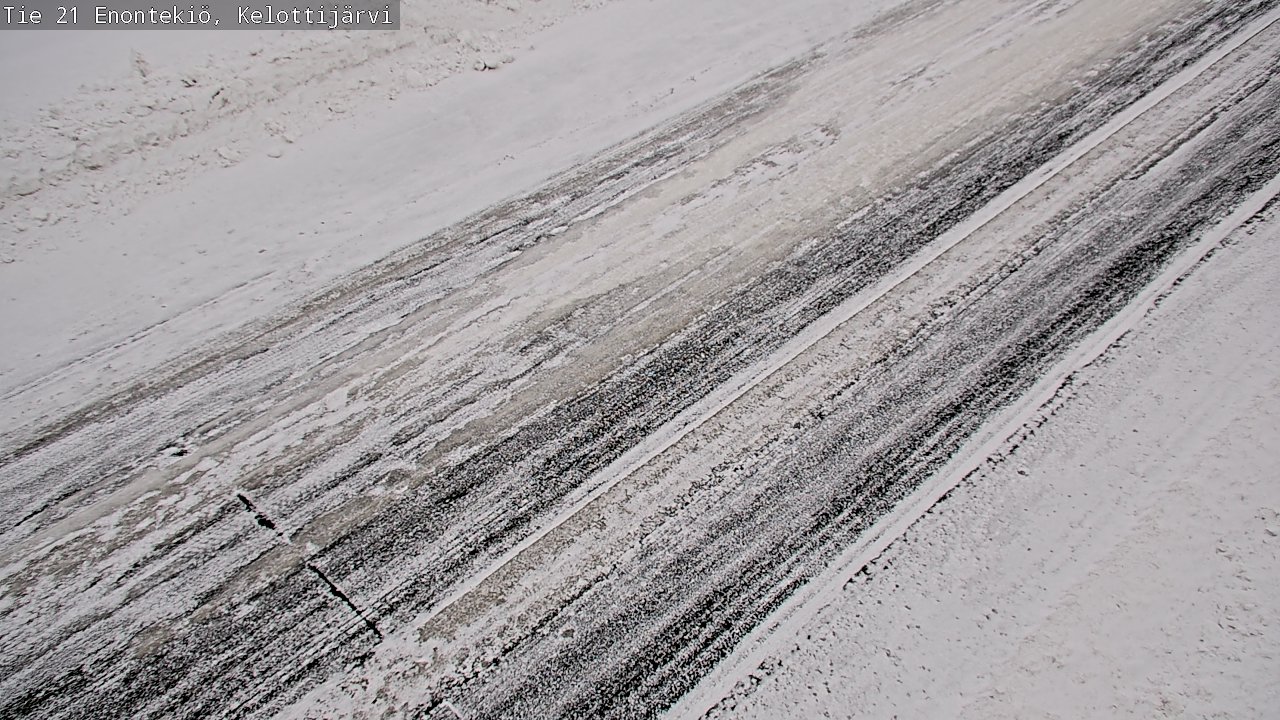 Weather Camera Image Road 21 Enontekiö, Kelottijärvi, Enontekiö, Lappi