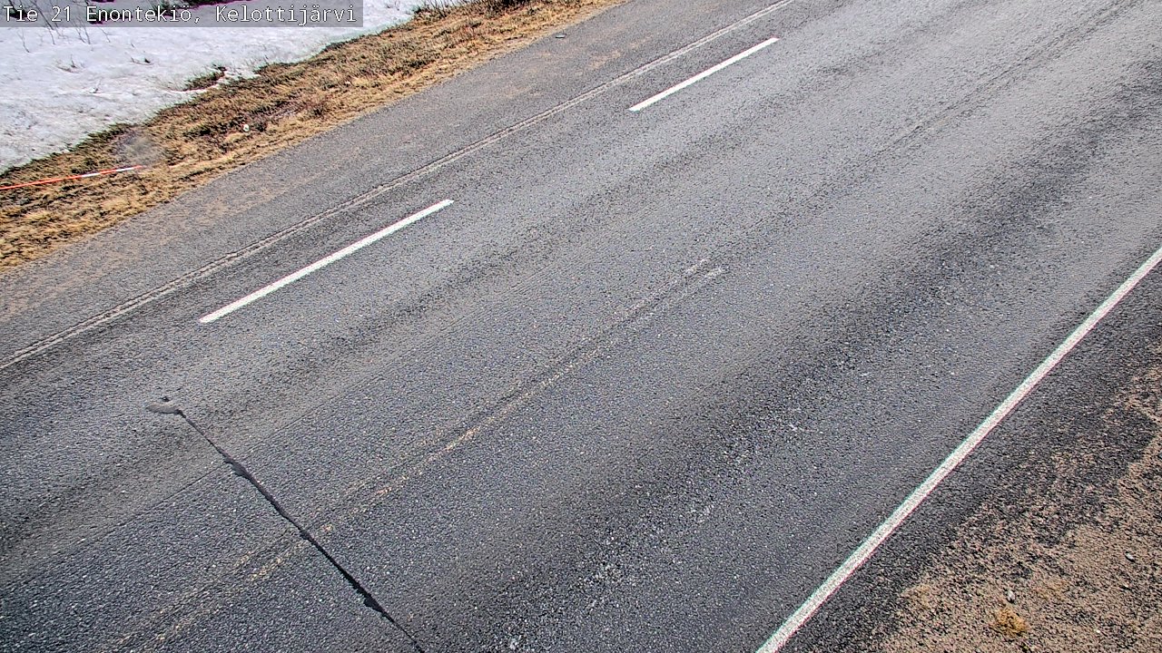 Weather Camera Image Väg 21 Enontekiö, Kelottijärvi, Enontekiö, Lappi