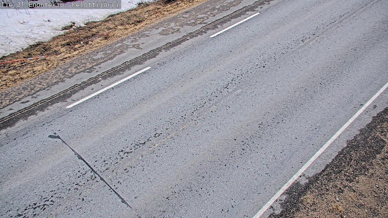 Weather Camera Image Road 21 Enontekiö, Kelottijärvi, Enontekiö, Lappi