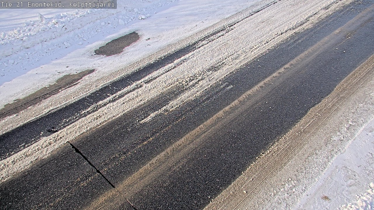 Weather Camera Image Road 21 Enontekiö, Kelottijärvi, Enontekiö, Lappi