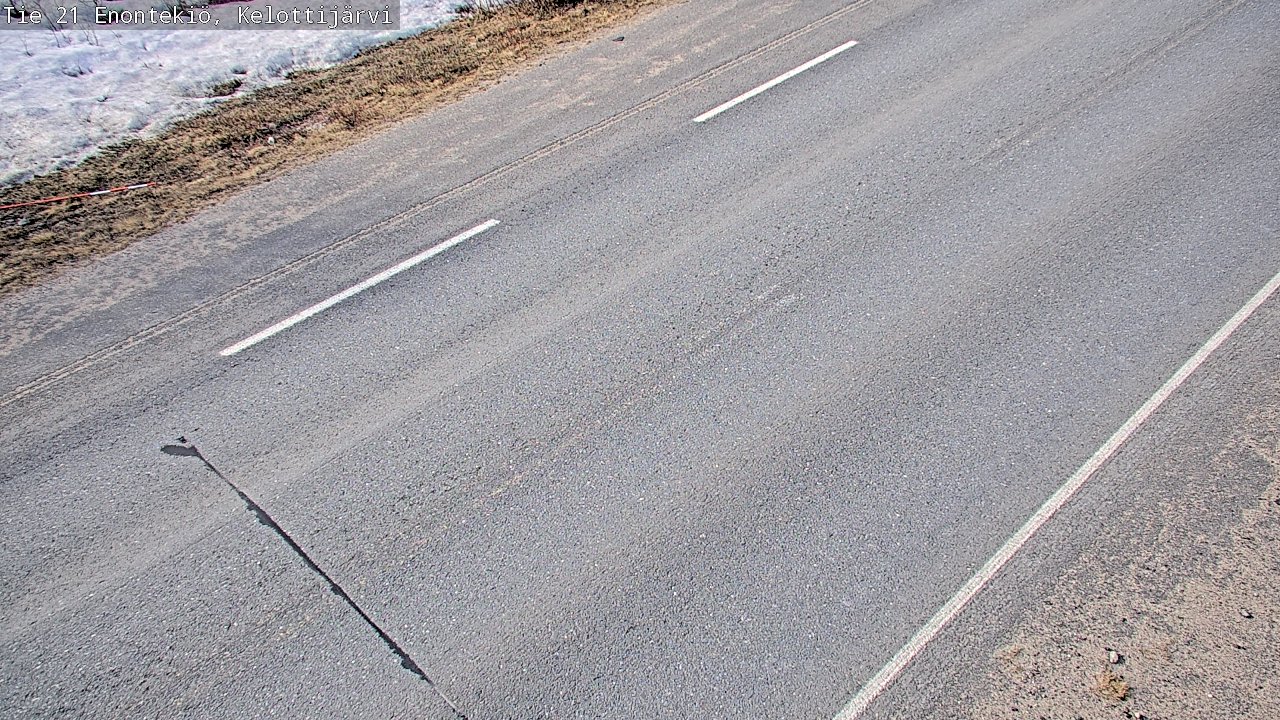 Weather Camera Image Väg 21 Enontekiö, Kelottijärvi, Enontekiö, Lappi