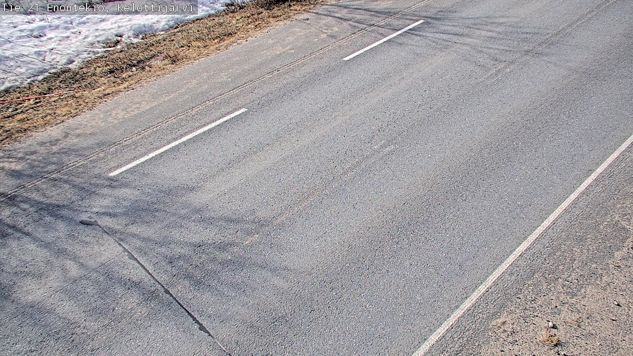 Weather Camera Image Väg 21 Enontekiö, Kelottijärvi, Enontekiö, Lappi