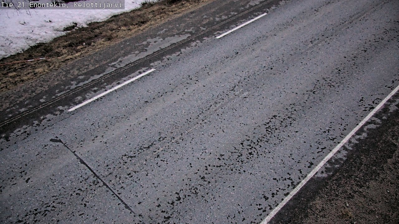 Weather Camera Image Road 21 Enontekiö, Kelottijärvi, Enontekiö, Lappi