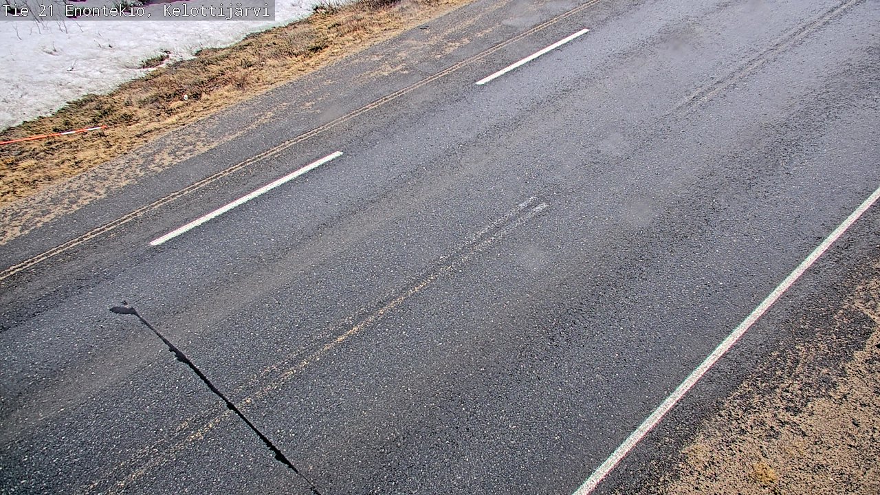 Weather Camera Image Väg 21 Enontekiö, Kelottijärvi, Enontekiö, Lappi