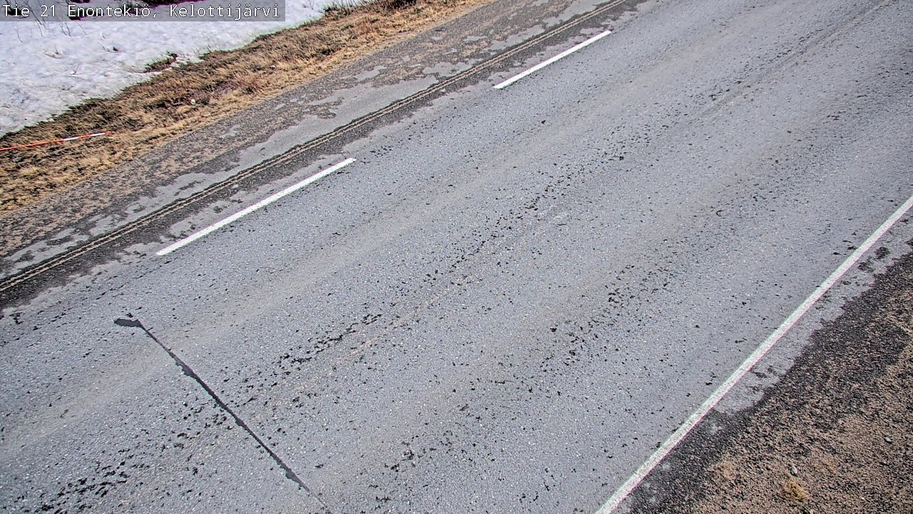 Weather Camera Image Road 21 Enontekiö, Kelottijärvi, Enontekiö, Lappi