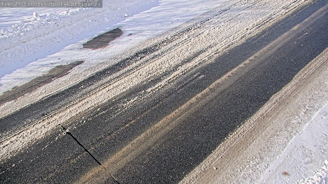 Weather Camera Image Road 21 Enontekiö, Kelottijärvi, Enontekiö, Lappi