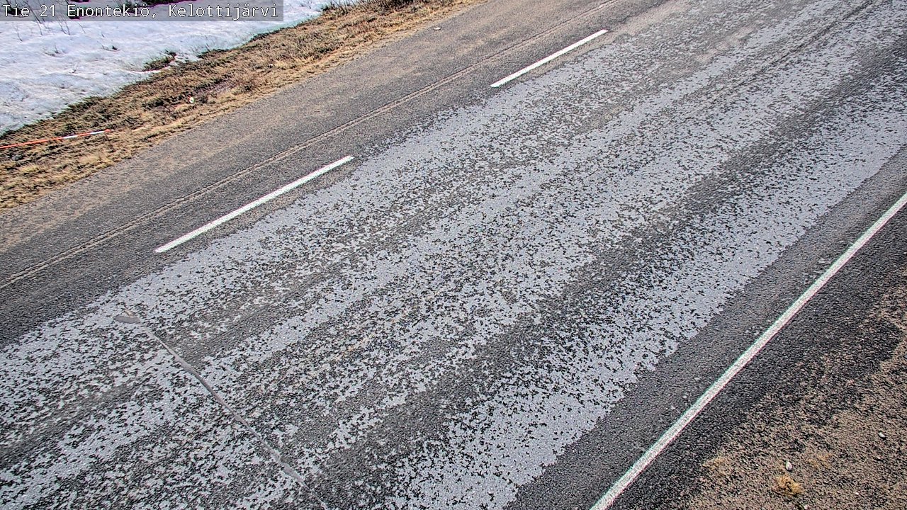 Weather Camera Image Väg 21 Enontekiö, Kelottijärvi, Enontekiö, Lappi