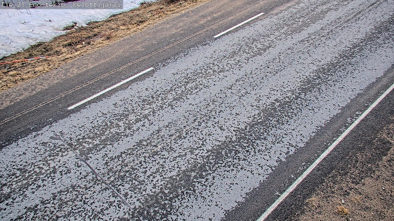 Weather Camera Image Väg 21 Enontekiö, Kelottijärvi, Enontekiö, Lappi