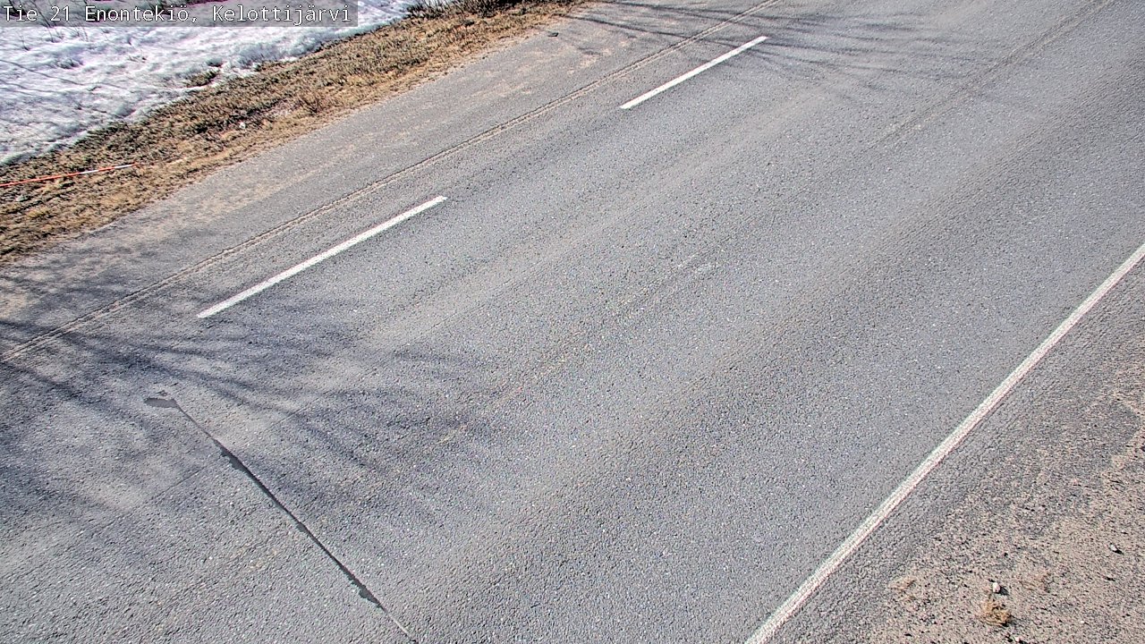 Weather Camera Image Väg 21 Enontekiö, Kelottijärvi, Enontekiö, Lappi