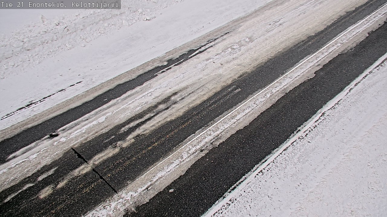 Weather Camera Image Road 21 Enontekiö, Kelottijärvi, Enontekiö, Lappi