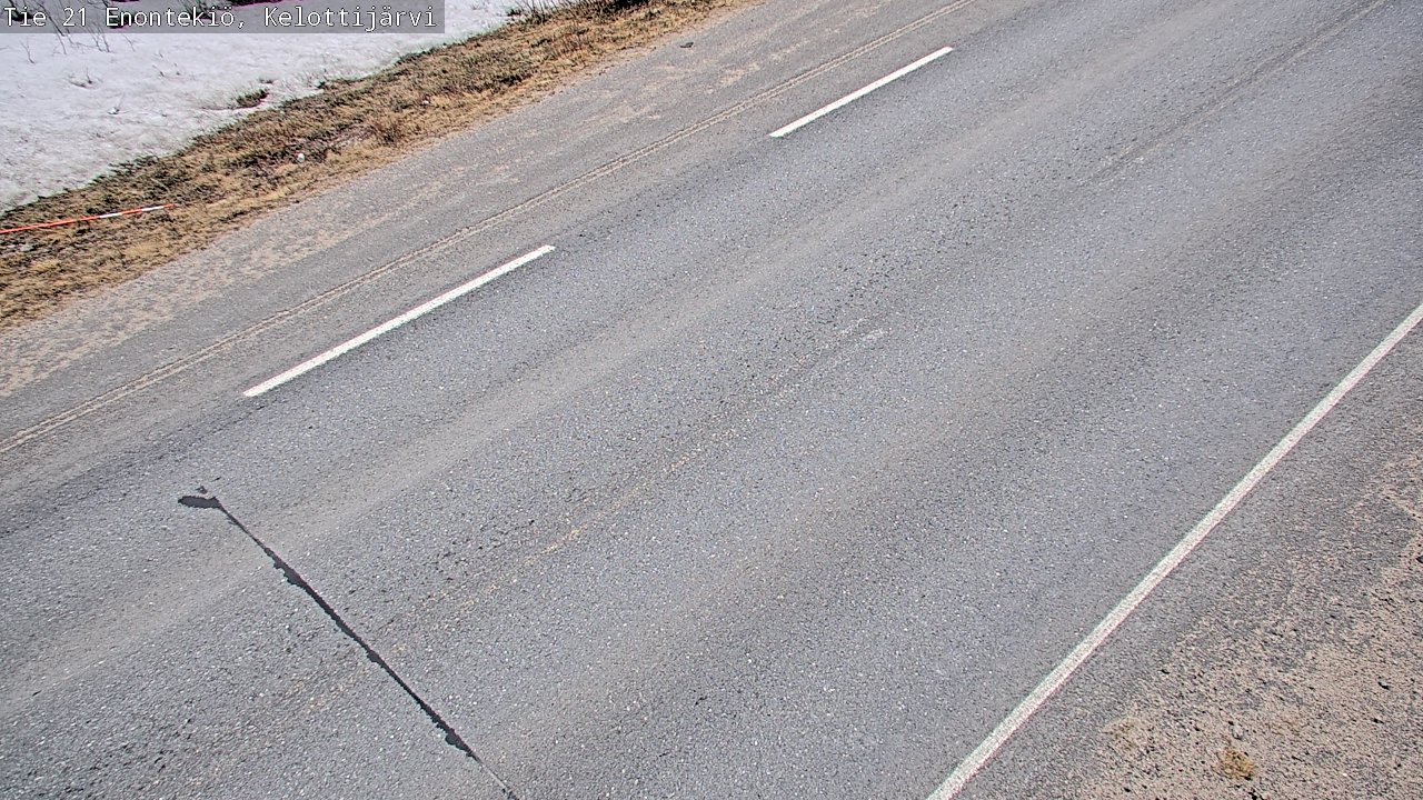 Weather Camera Image Väg 21 Enontekiö, Kelottijärvi, Enontekiö, Lappi