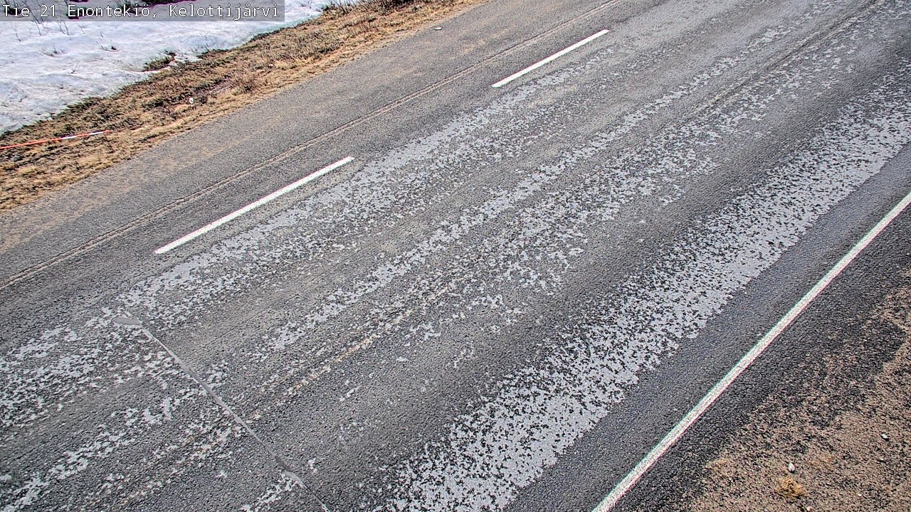 Weather Camera Image Väg 21 Enontekiö, Kelottijärvi, Enontekiö, Lappi