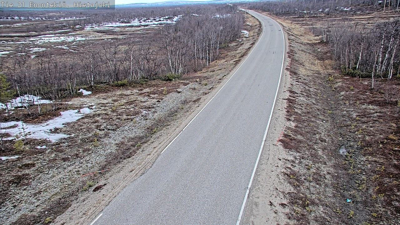 Weather Camera Image Road 21 Enontekiö, Hietajoki, Enontekiö, Lappi
