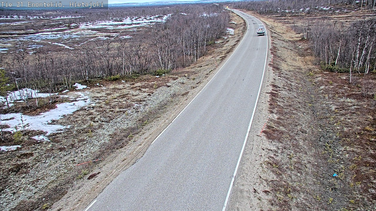 Weather Camera Image Road 21 Enontekiö, Hietajoki, Enontekiö, Lappi