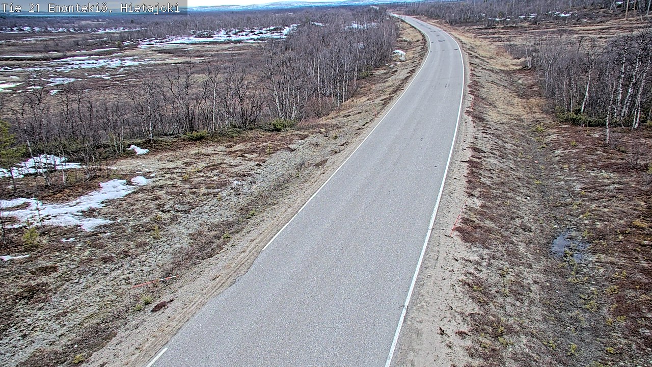 Weather Camera Image Road 21 Enontekiö, Hietajoki, Enontekiö, Lappi