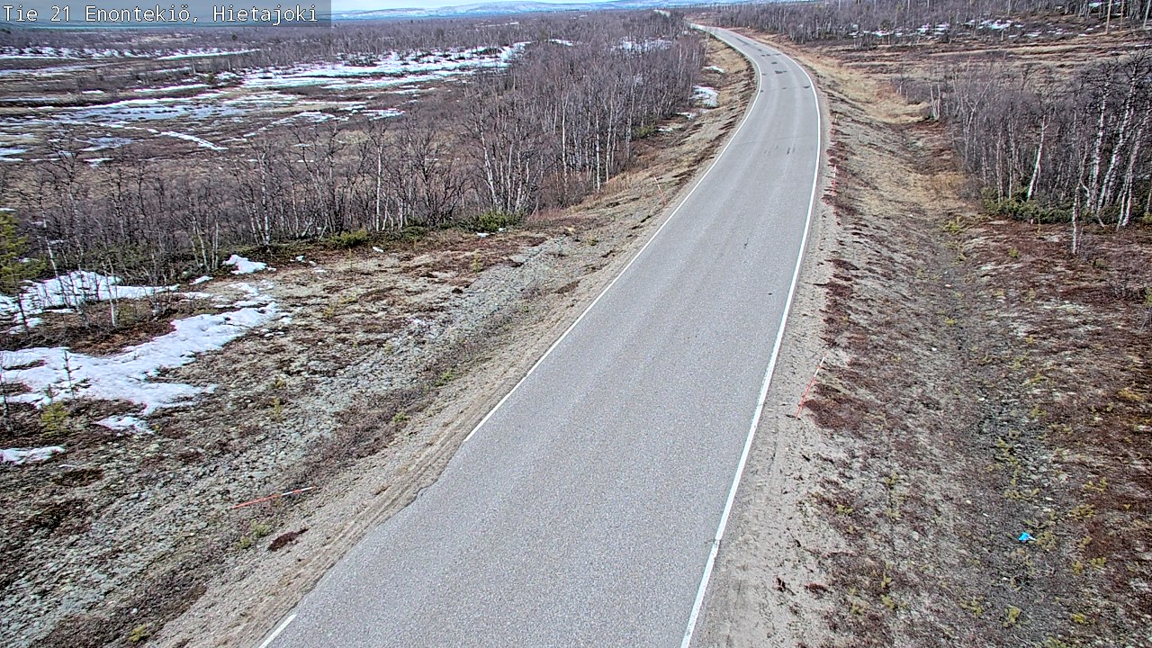 Weather Camera Image Road 21 Enontekiö, Hietajoki, Enontekiö, Lappi