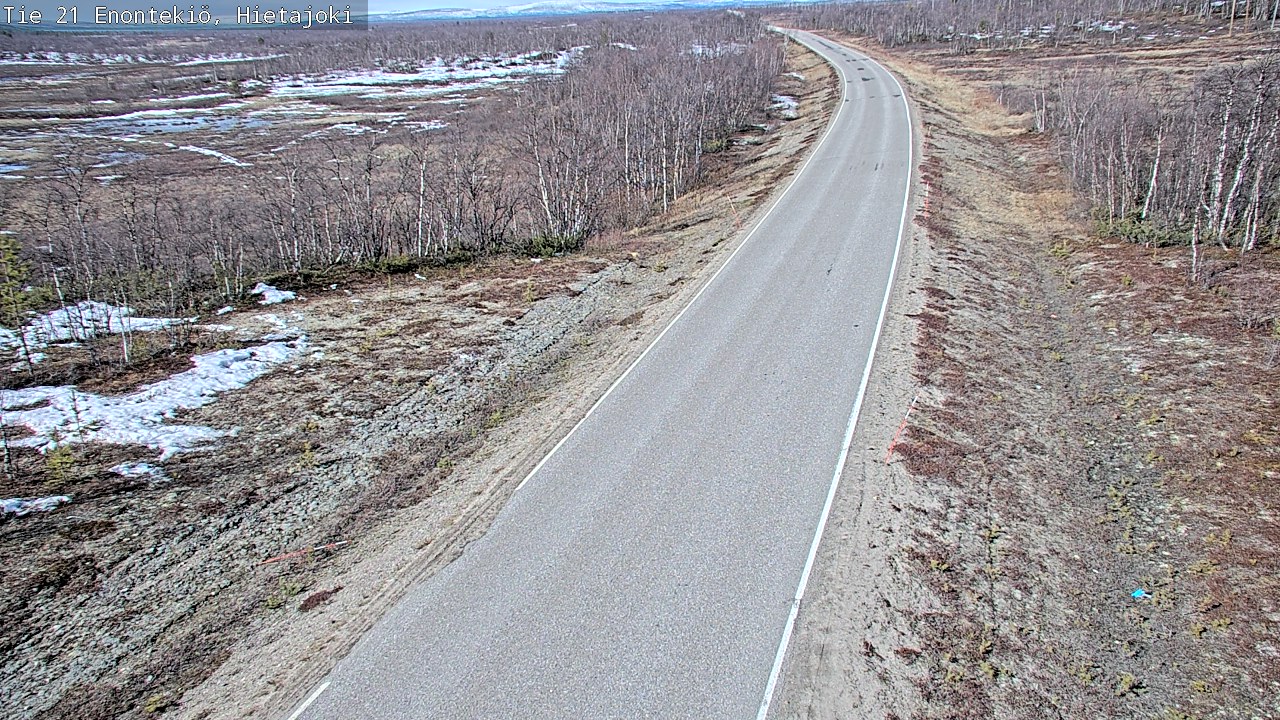 Weather Camera Image Road 21 Enontekiö, Hietajoki, Enontekiö, Lappi