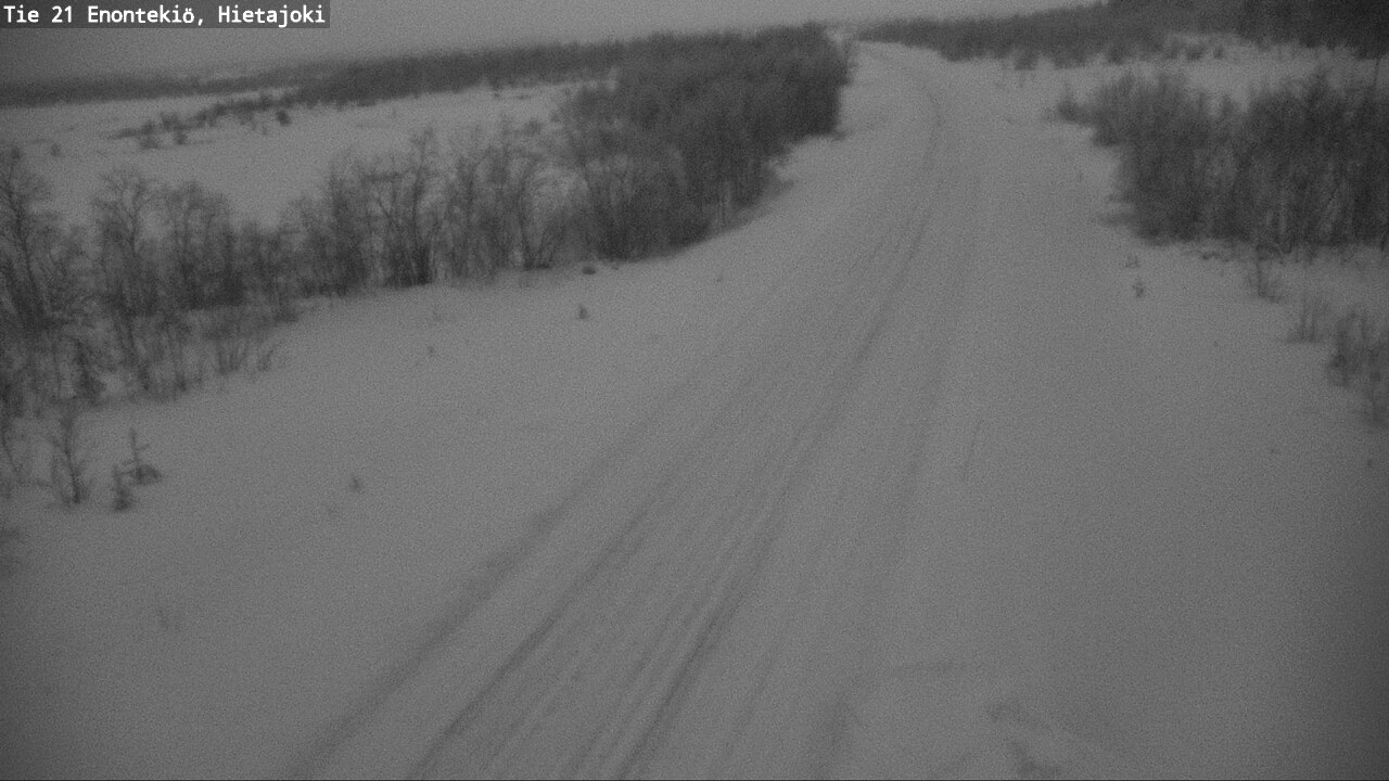 Weather Camera Image Väg 21 Enontekis, Hietajoki, Enontekiö, Lappi