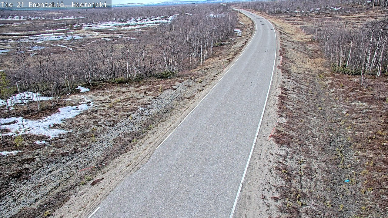 Weather Camera Image Road 21 Enontekiö, Hietajoki, Enontekiö, Lappi