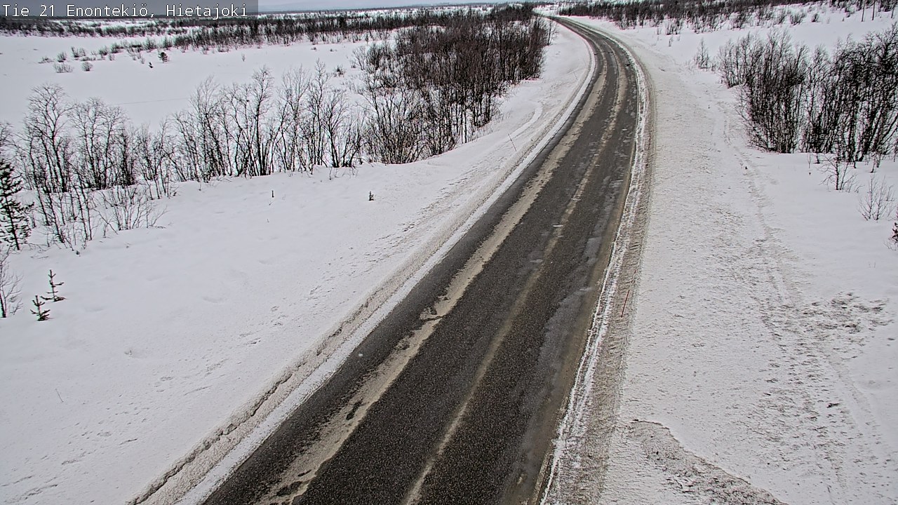 Weather Camera Image Road 21 Enontekiö, Hietajoki, Enontekiö, Lappi