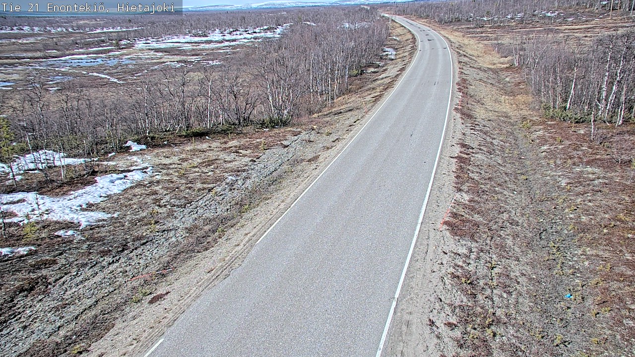 Weather Camera Image Road 21 Enontekiö, Hietajoki, Enontekiö, Lappi