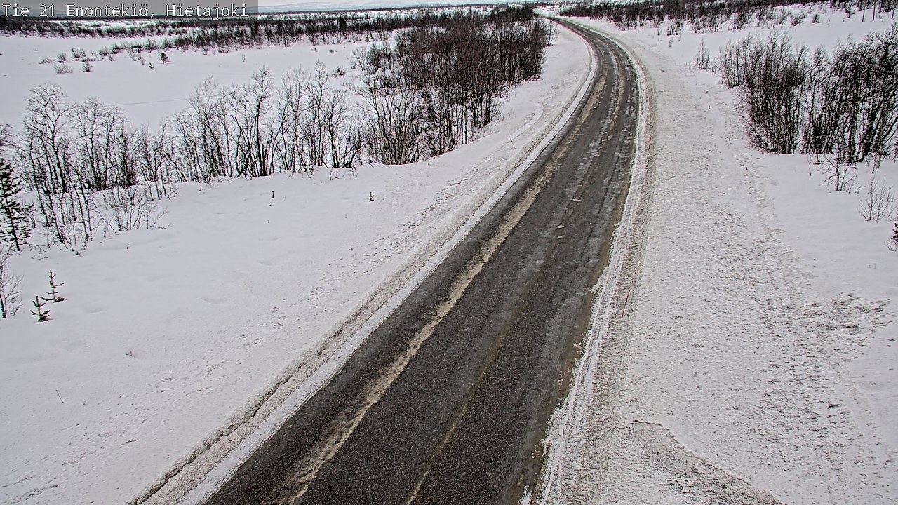 Weather Camera Image Road 21 Enontekiö, Hietajoki, Enontekiö, Lappi