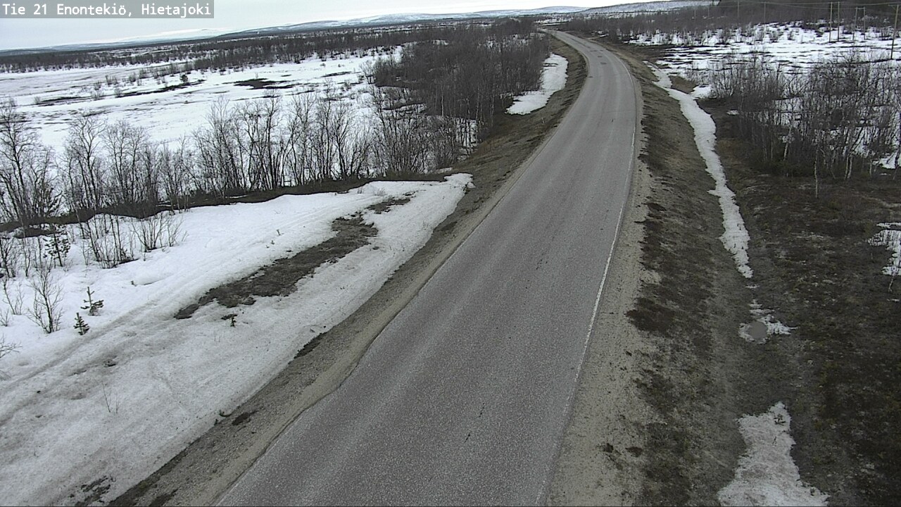 Weather Camera Image Road 21 Enontekiö, Hietajoki, Enontekiö, Lappi