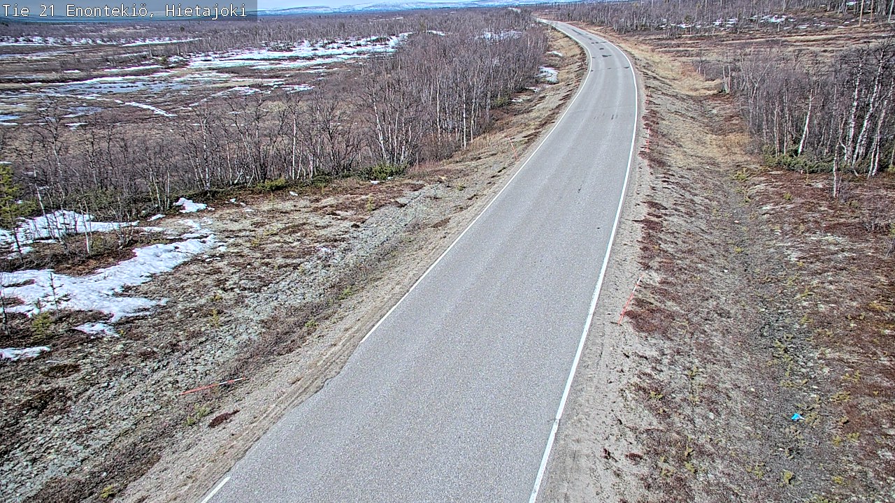 Weather Camera Image Road 21 Enontekiö, Hietajoki, Enontekiö, Lappi