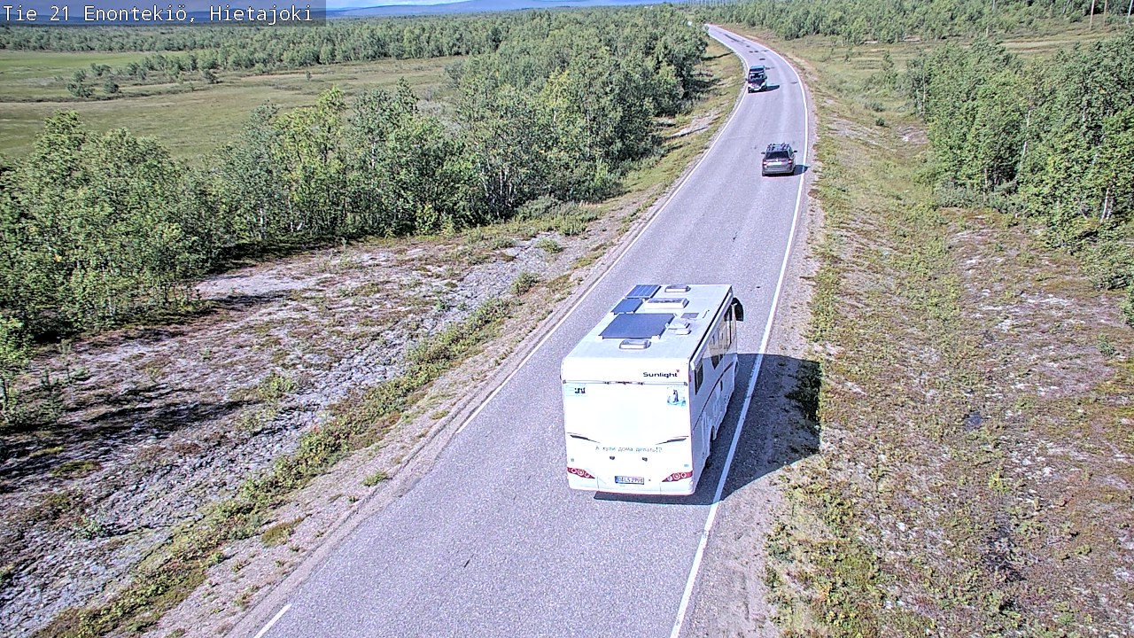 Weather Camera Image Road 21 Enontekiö, Hietajoki, Enontekiö, Lappi