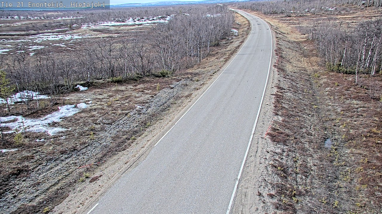 Weather Camera Image Road 21 Enontekiö, Hietajoki, Enontekiö, Lappi