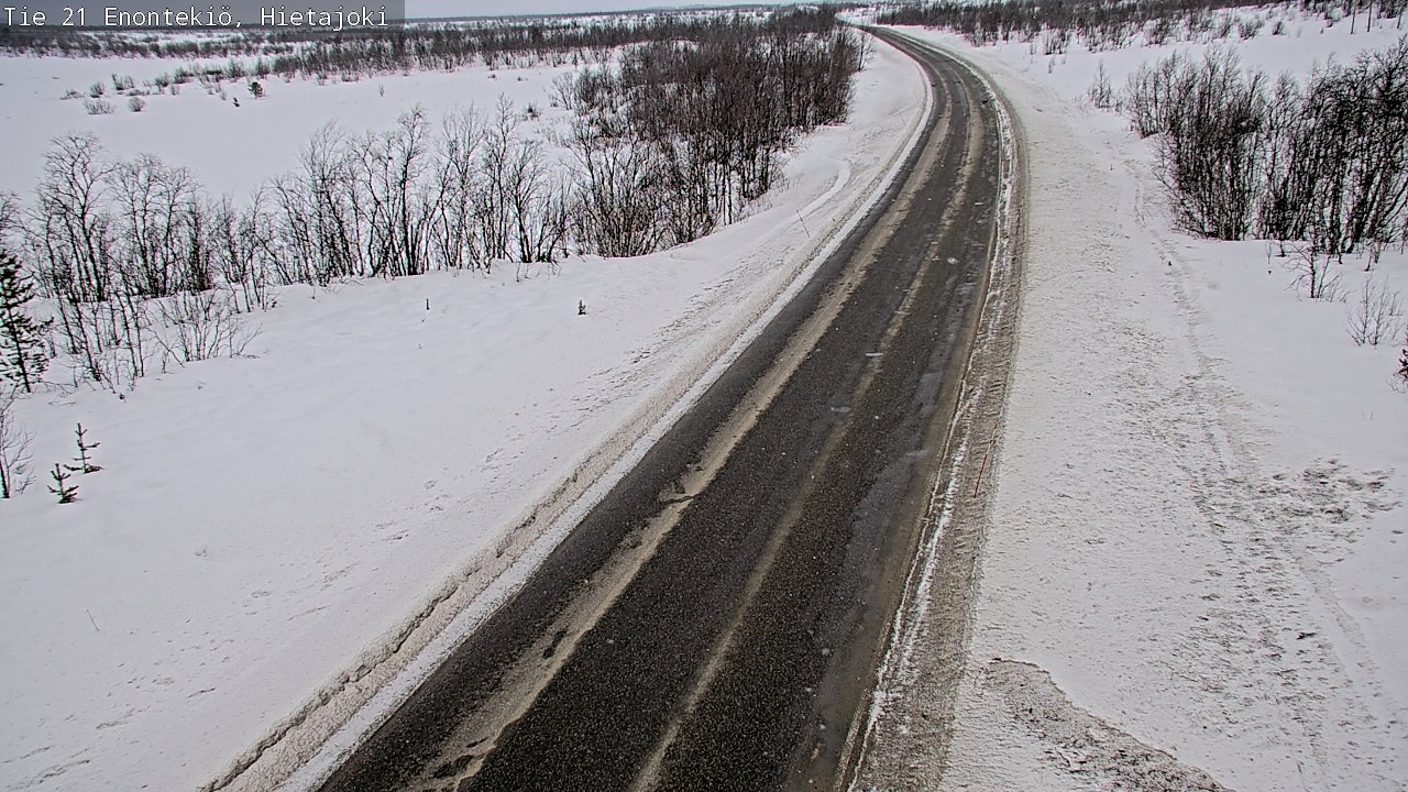 Weather Camera Image Road 21 Enontekiö, Hietajoki, Enontekiö, Lappi
