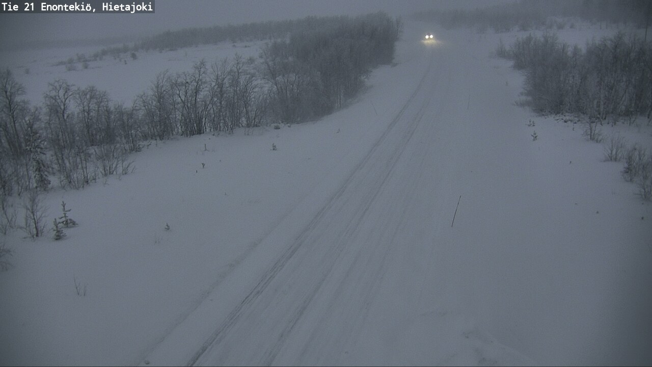 Weather Camera Image Väg 21 Enontekis, Hietajoki, Enontekiö, Lappi