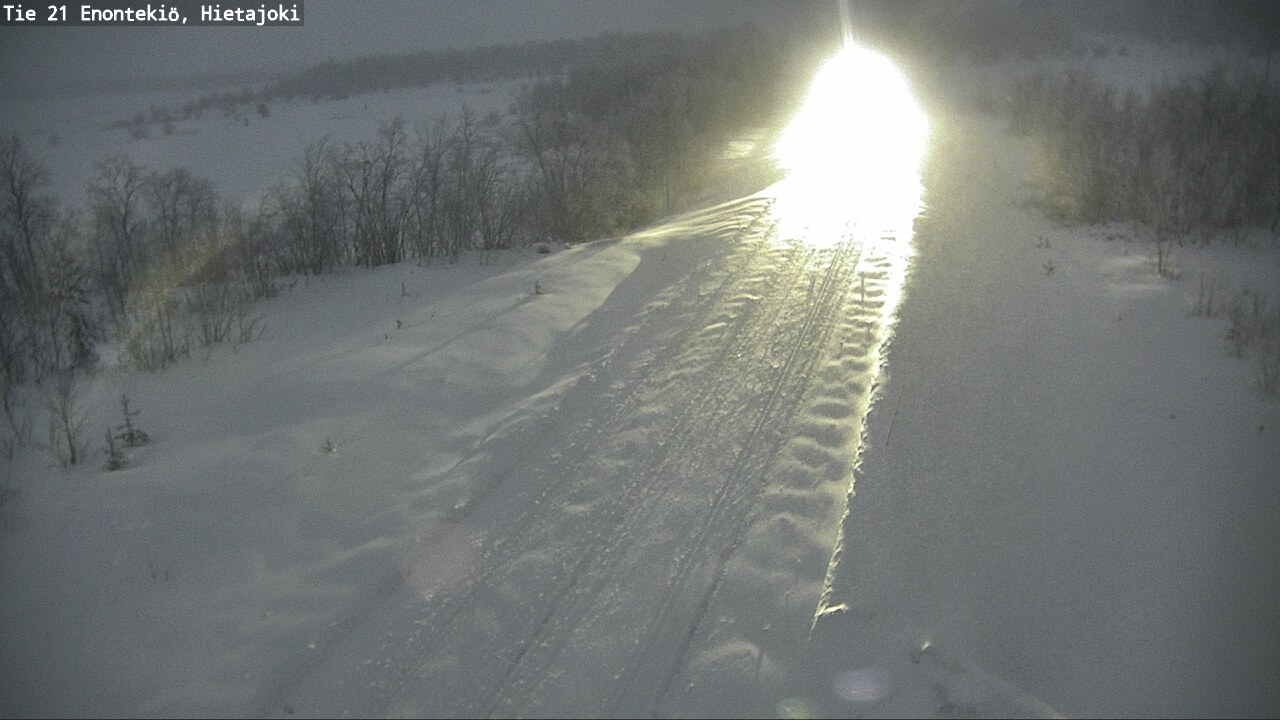 Weather Camera Image Väg 21 Enontekis, Hietajoki, Enontekiö, Lappi