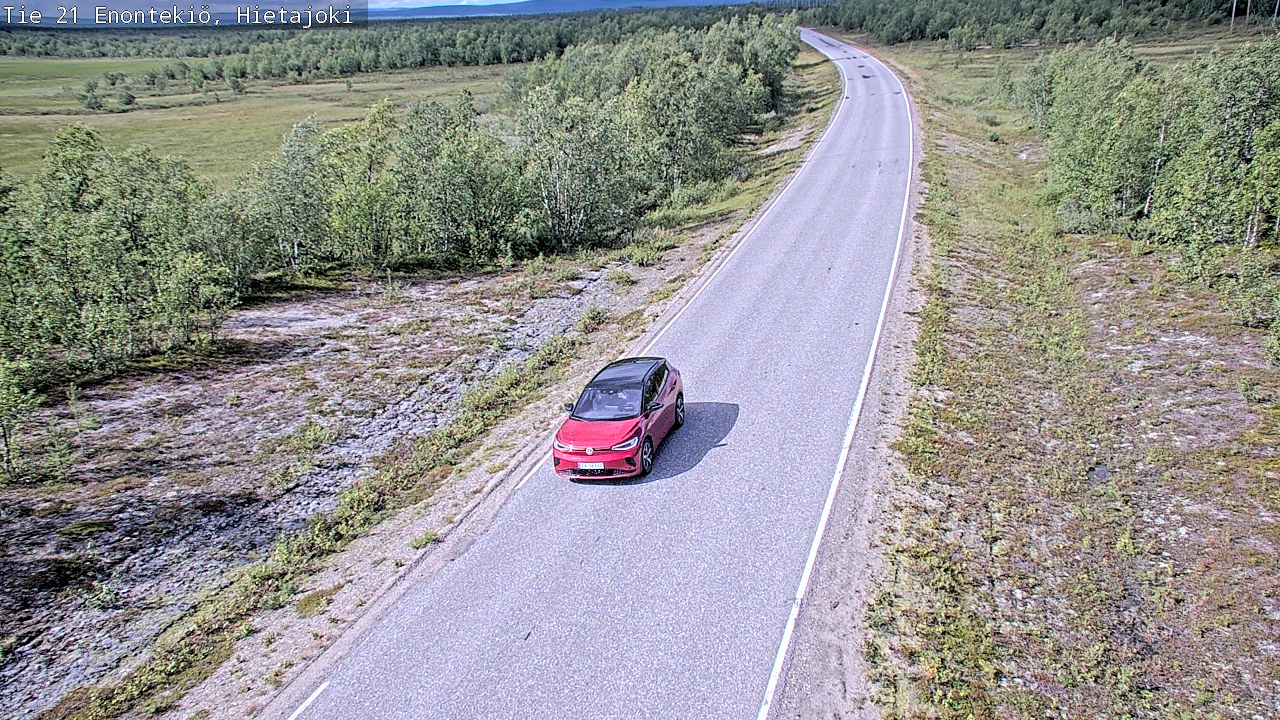 Weather Camera Image Road 21 Enontekiö, Hietajoki, Enontekiö, Lappi