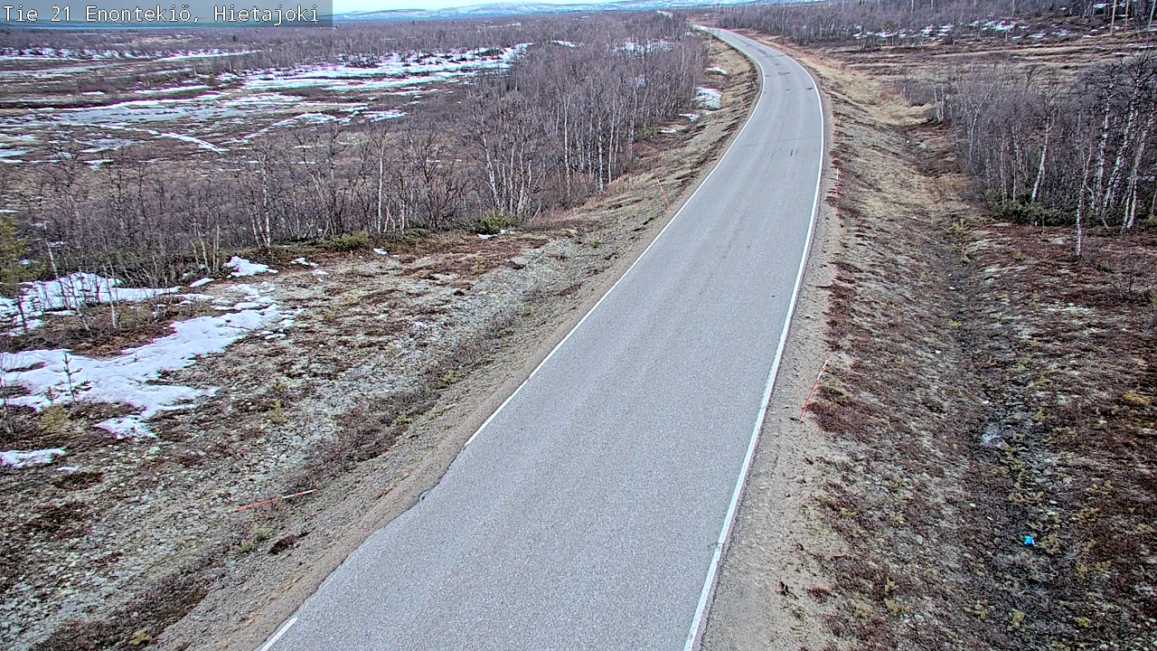 Weather Camera Image Road 21 Enontekiö, Hietajoki, Enontekiö, Lappi