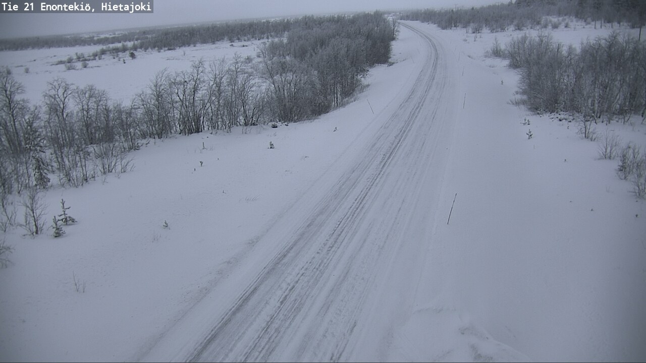 Weather Camera Image Väg 21 Enontekis, Hietajoki, Enontekiö, Lappi