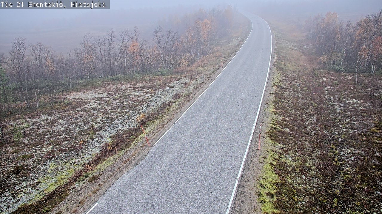 Weather Camera Image Road 21 Enontekiö, Hietajoki, Enontekiö, Lappi