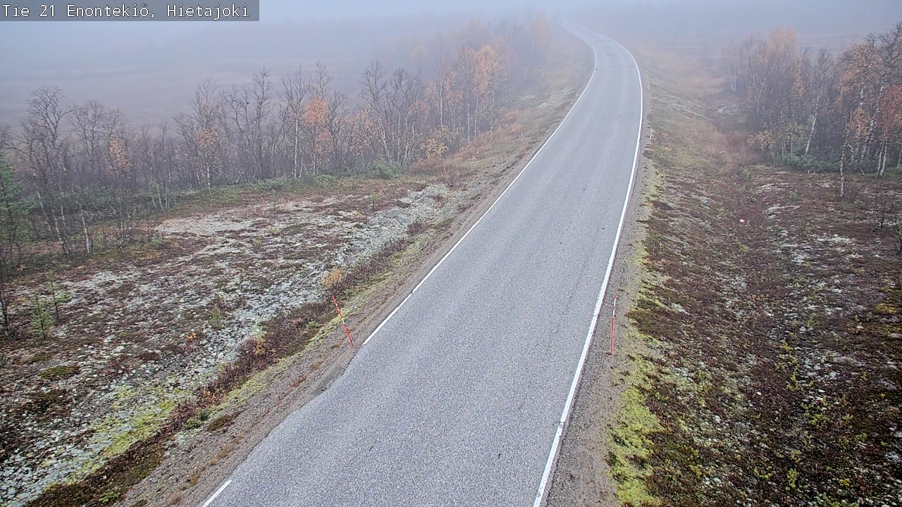 Weather Camera Image Road 21 Enontekiö, Hietajoki, Enontekiö, Lappi