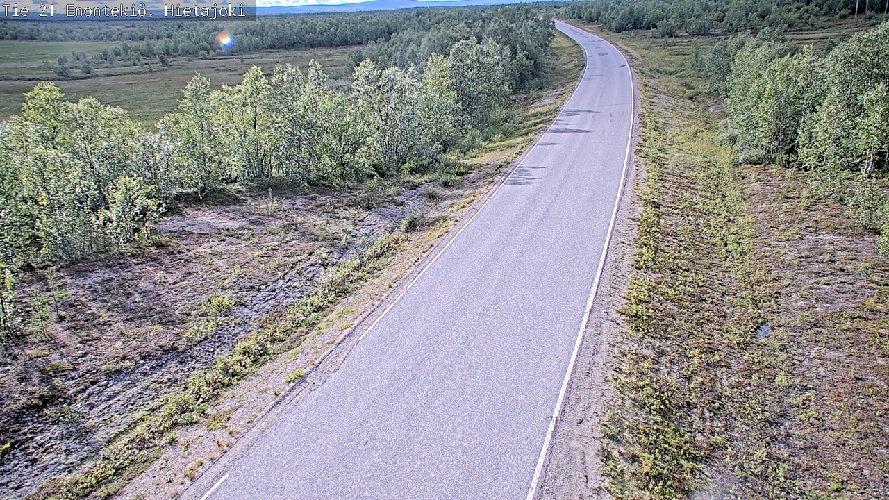 Weather Camera Image Road 21 Enontekiö, Hietajoki, Enontekiö, Lappi