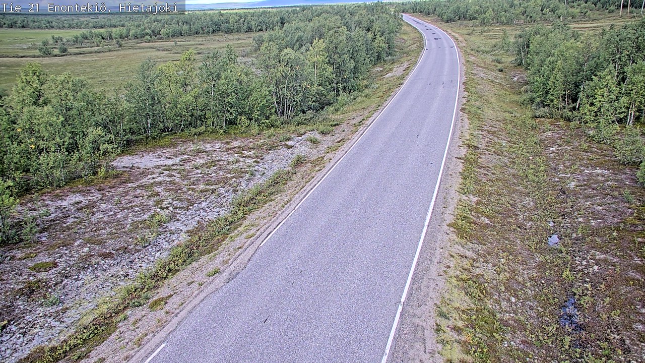 Weather Camera Image Road 21 Enontekiö, Hietajoki, Enontekiö, Lappi