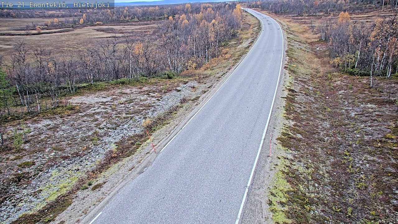Weather Camera Image Road 21 Enontekiö, Hietajoki, Enontekiö, Lappi