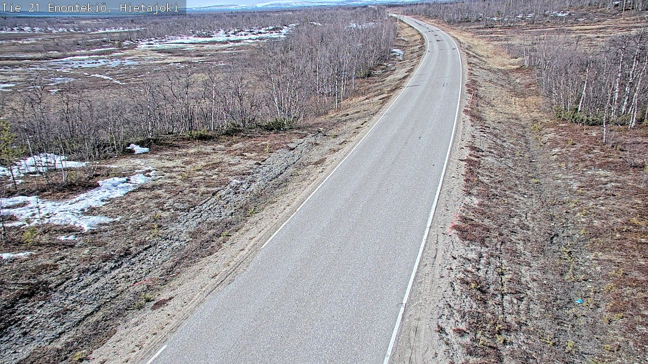 Weather Camera Image Road 21 Enontekiö, Hietajoki, Enontekiö, Lappi