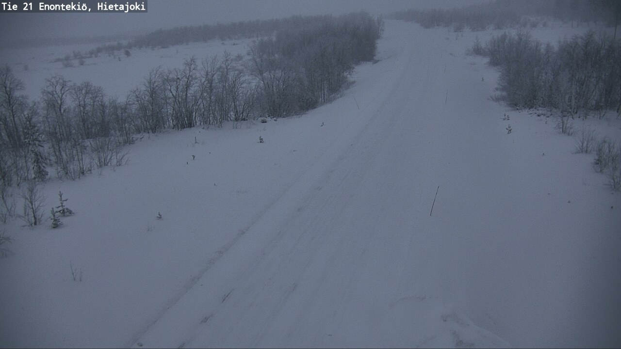 Weather Camera Image Väg 21 Enontekis, Hietajoki, Enontekiö, Lappi