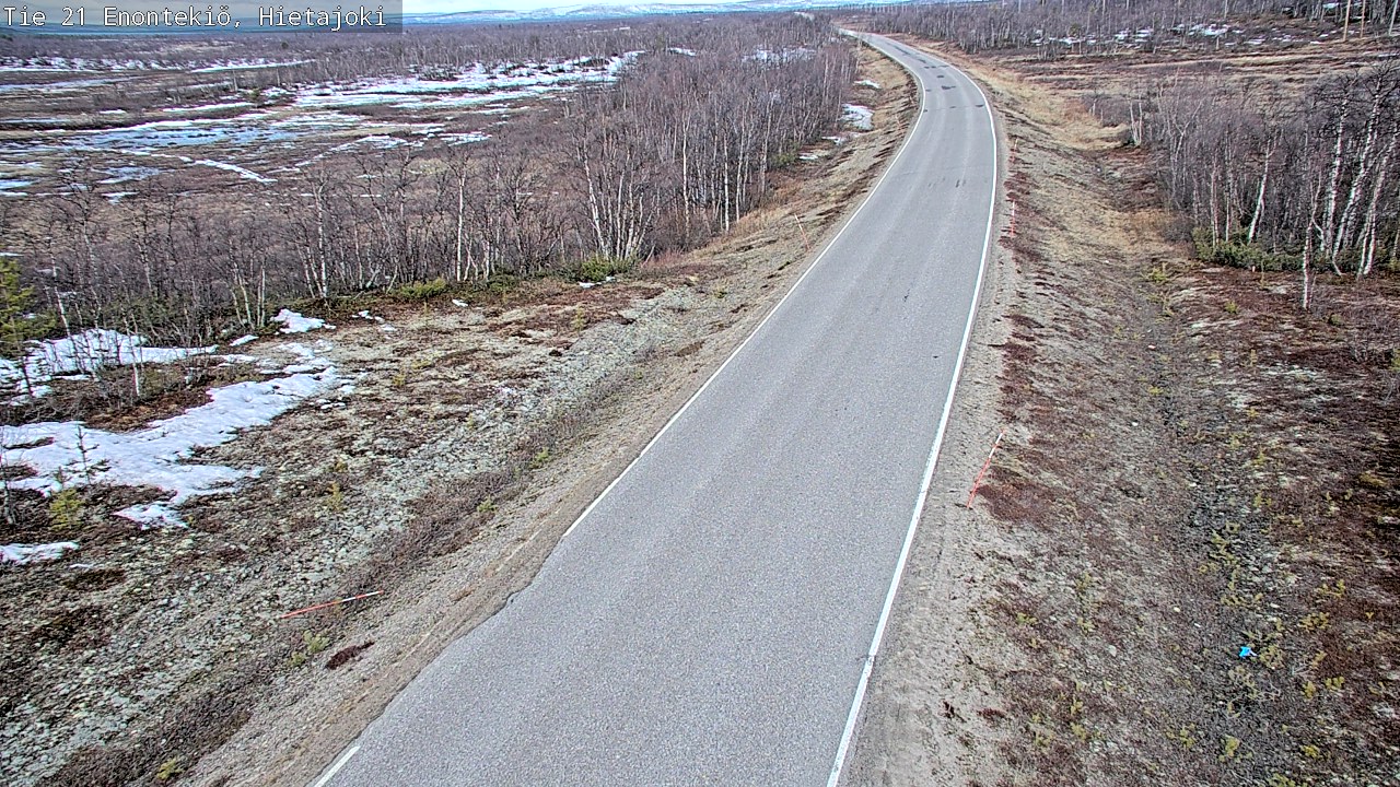 Weather Camera Image Road 21 Enontekiö, Hietajoki, Enontekiö, Lappi