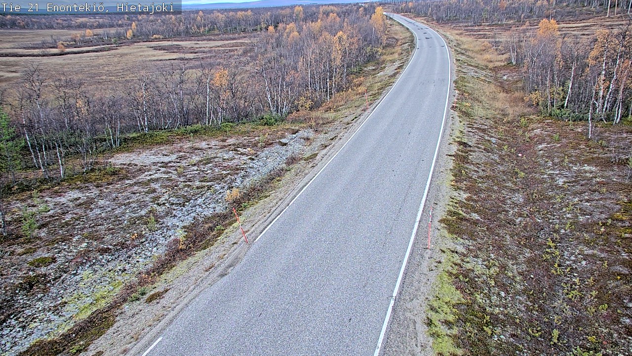 Weather Camera Image Road 21 Enontekiö, Hietajoki, Enontekiö, Lappi