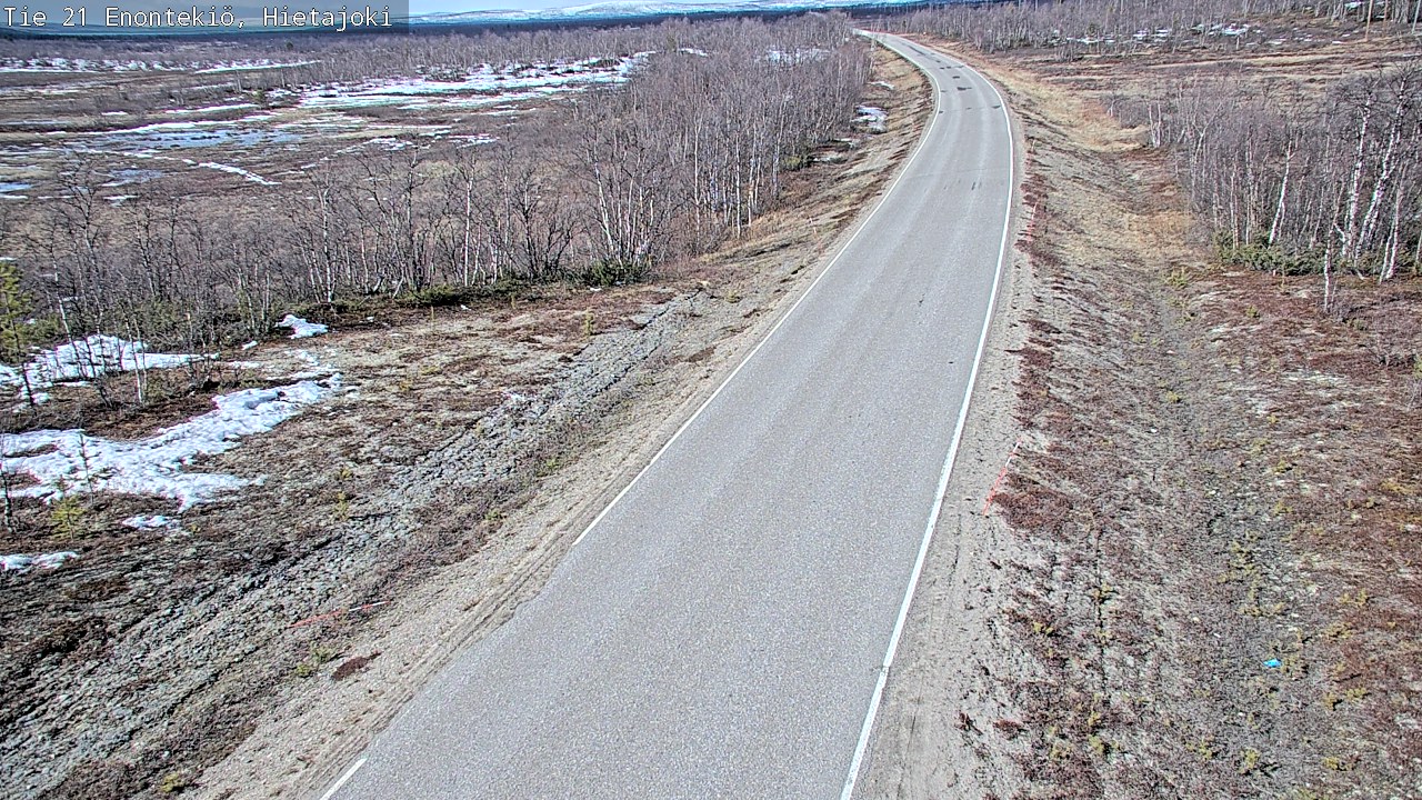 Weather Camera Image Road 21 Enontekiö, Hietajoki, Enontekiö, Lappi